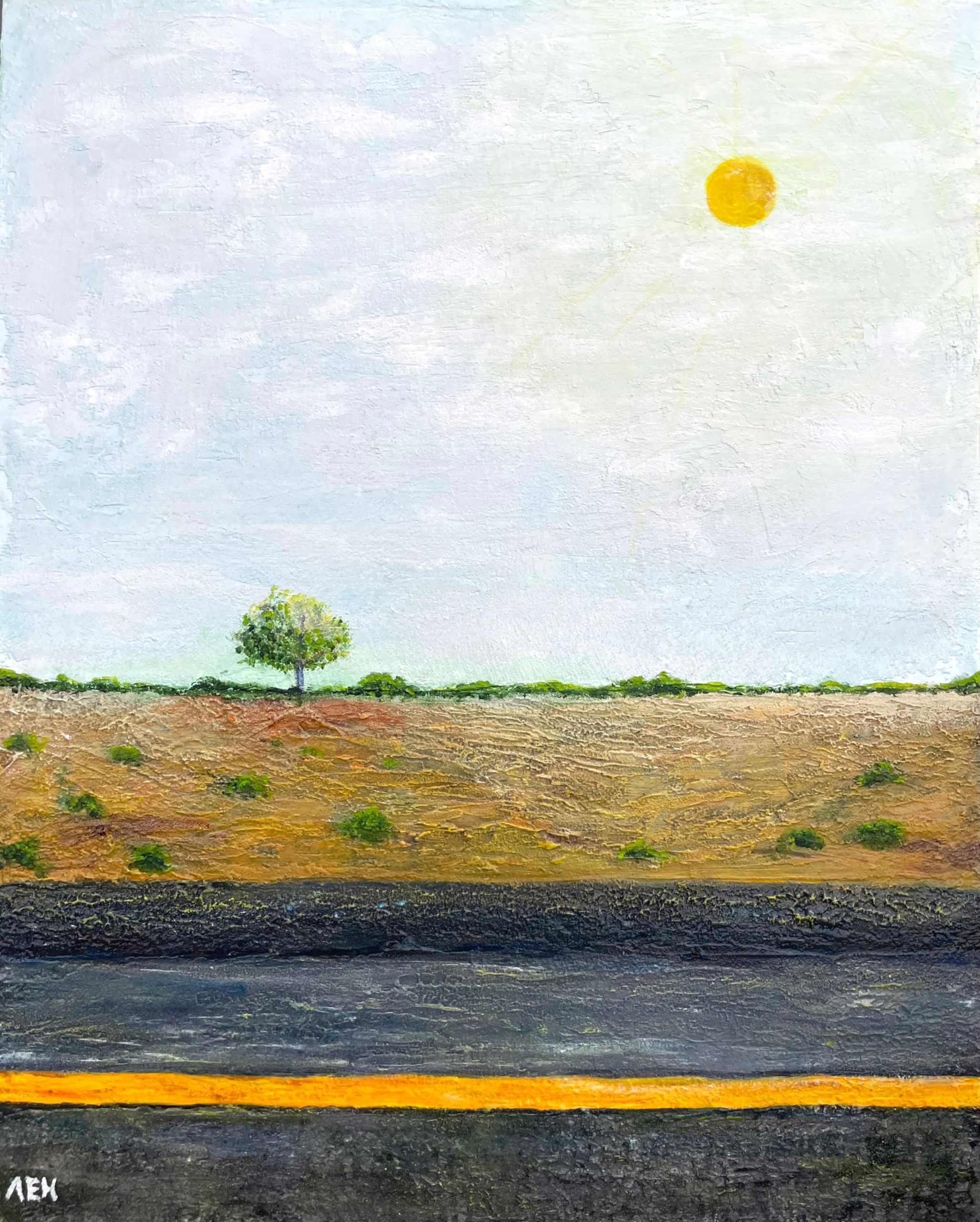 Е.Лепихова_Дорога в пустыне_2024 год (40х50)